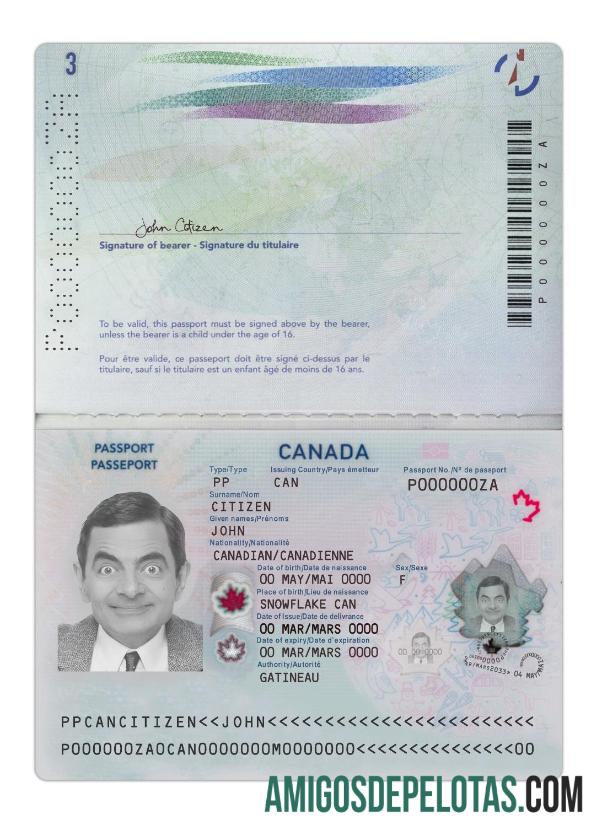 Passaporte Canadá 2023 Versão Atual 2 baixar para verificação